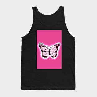 Neon butterfly aesthetic Tank Top